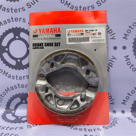 GENUINE Rear Yamaha Brake Shoe Kit 5BP F530K 20 AEROX V1 V2 Shopee