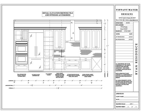 kitchen elevation drawing  cabinet  counter details kitchen