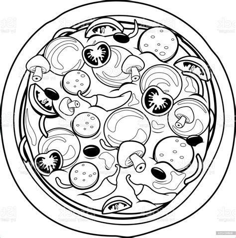 Pizza Coloriage Impressionnant Images Pizza Blanco Y Negro Para