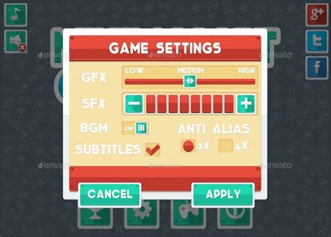 Minimalist Game Gui Game Assets Graphicriver