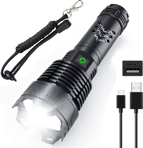 WholeFire Lampe Torche LED Rechargeable De 90 000 Lumens Lampe Torche