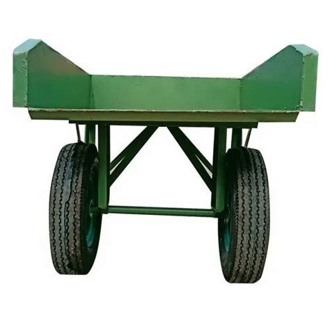 Mild Steel Double Wheel Barrow For Construction Load Capacity 500 Kg