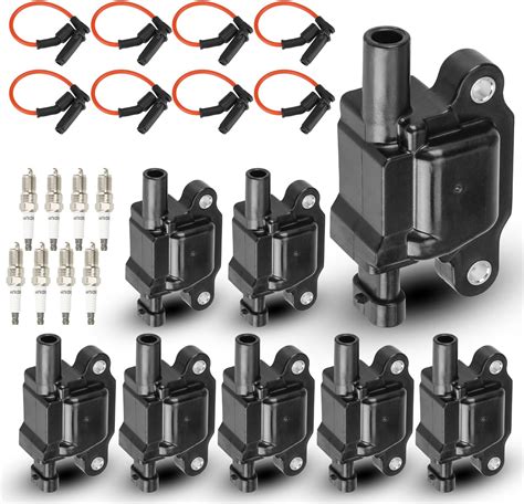 Set Of 8 Ignition Coil And 8 Iridium Spark Plug And Wire Set Compatible With Gmc