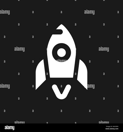 Rocket Dark Mode Glyph Ui Icon Stock Vector Image Art Alamy