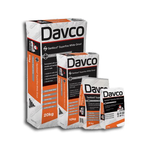 Davco Sanitized Superfine Grout White 4Sizes Online Tilers Store