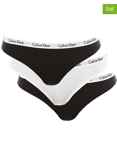 Calvin Klein 3 Delige Set Strings Zwart Wit Goedkoop Kopen Limango