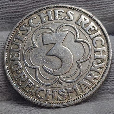 Weimarer Republik Deutsches Reich 3 Mark 1927 A Jahrtausendfeier