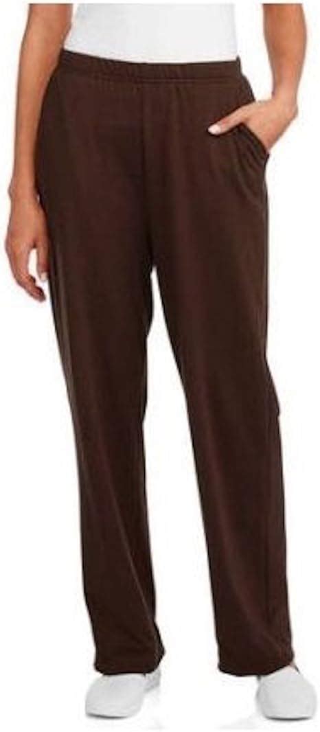 White Stag Womens Knit Pull On Pant Brown Large Amazon Ca Clothing