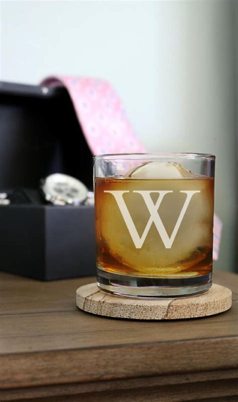 Personalized Monogram Whiskey Glass Monogrammed Glasses Etsy