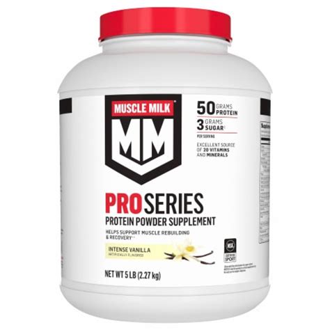 Muscle Milk Pro Series Intense Vanilla Artificially Flavored Protein Powder Supplement 5 Lb