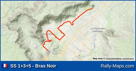 SS 1 3 5 Bras Noir Stage Map Rallye National De La Ronde De LEst