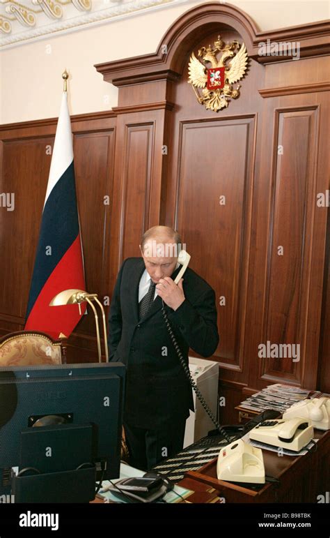 Russian President Vladimir Putin at his Kremlin s office Stock Photo ...