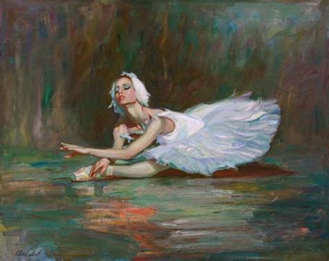 "Girl-Swan" (Ballet Swan Lake) Oil On Ca, Painting by Alisa Gibet ...