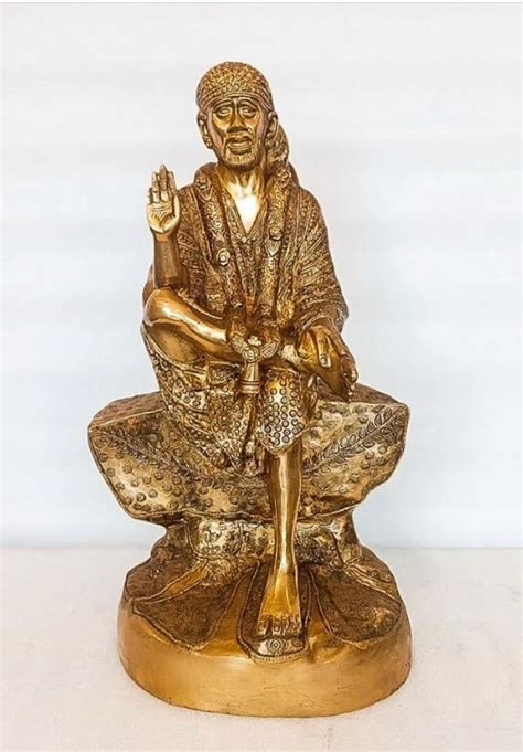 Golden Brass Sai Baba Statue 24 Temple At Rs 50000 Idol In Moradabad