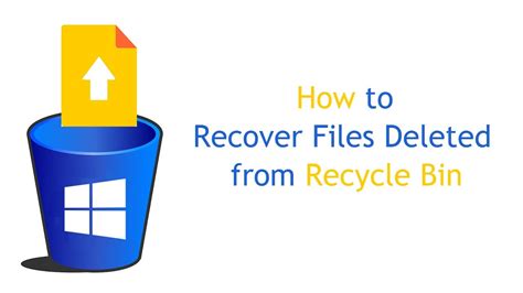 How To Recover Files Deleted From Recycle Bin Youtube