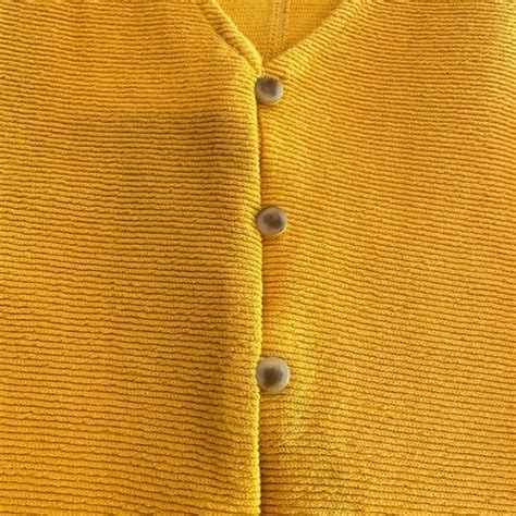 Madewell Tops Madewell Texture Thread Mustard Ribbed Front Tie Tank