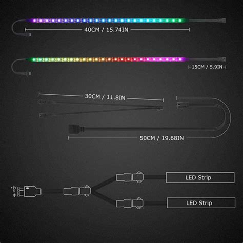 Alitove Tira De Luces Led Rgb Direccionable Para Pc V Ws Env O Gratis