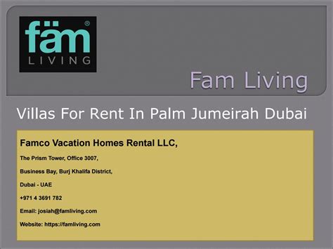 Villas For Rent In Palm Jumeirah Dubai by famliving - Issuu