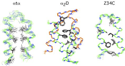 De Novo Designed Helical Bundles For Three Designed Proteins T Left