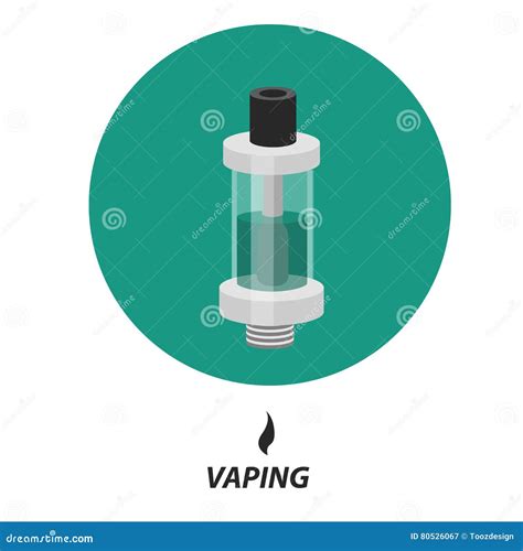 Flat Vaping Icon Circle Stock Vector Illustration Of Smoke 80526067