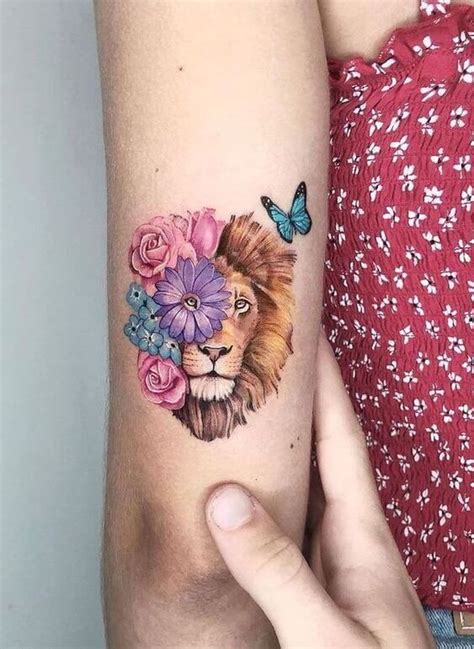 Best Lion And Flowers Tattoo Designs Petpress Lion Tattoo With