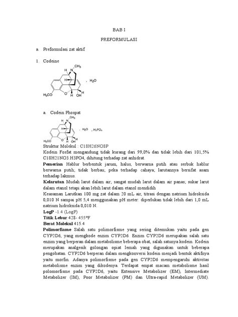 Preformulasi Codein Tablet Pdf