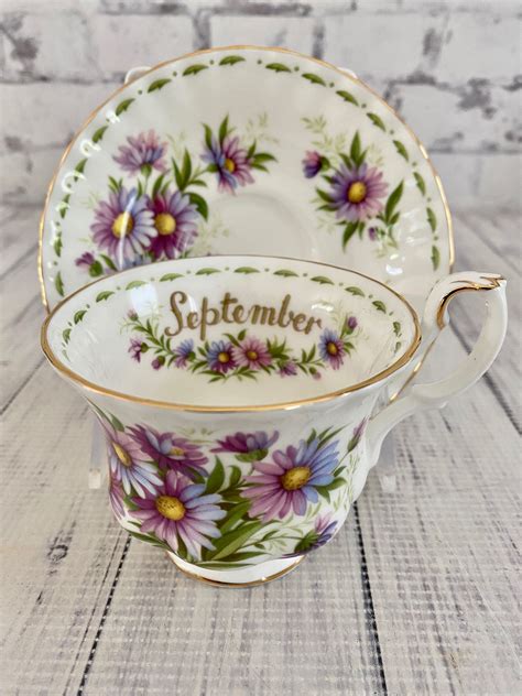 Royal Albert Flower Of The Month Series Teacup And Saucer Set For