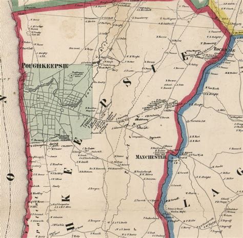 1858 Map of Dutchess County NY From Actual Surveys - Etsy Canada