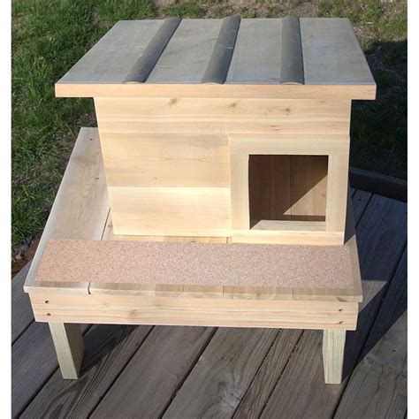 Outdoor Cedar Wood Cat House Shelter Catsplay Superstore