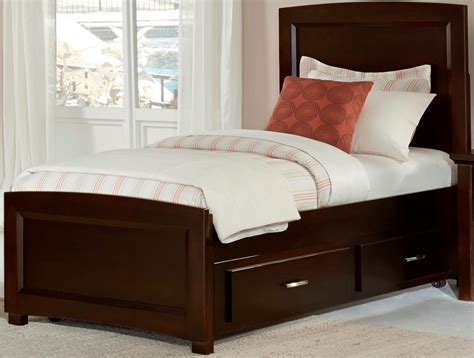 Transitions Merlot Full One Side Storage Panel Bed From Virginia House