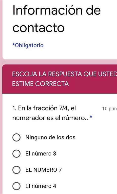 Solved Porfavor Es Para Hoy Informaci N De Contacto Obligatorio