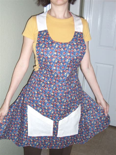 Reversible Apron Country Chickens And Apples Etsy