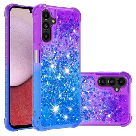 Skalo Samsung A G Kvicksand Glitter Hj Rtan Tpu Skal Lila Bl