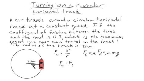 Car Traveling On A Circular Track YouTube