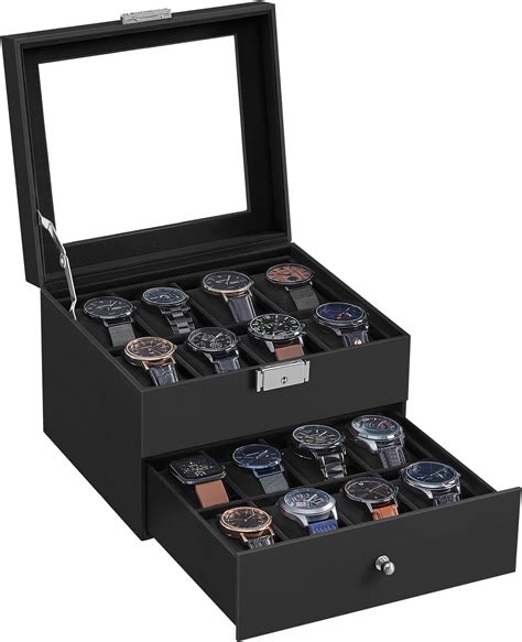 Songmics Pr Sentoir Montres Bo Te Montres Plateau Montres