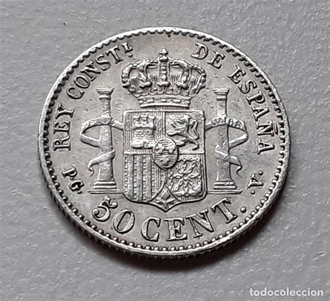 alfonso xiii 50 céntimos plata 1894 9 4 pgv mb Comprar Monedas de