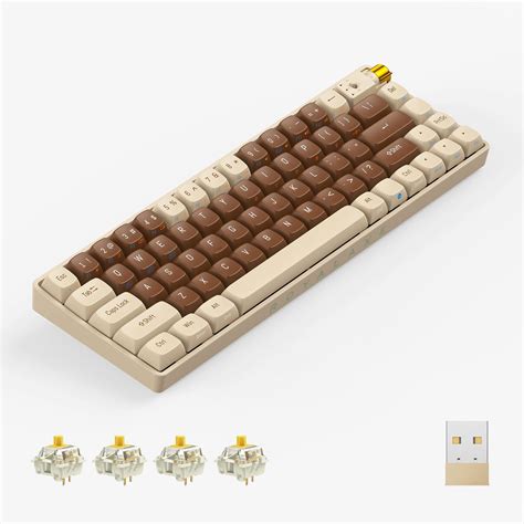 Snapklik ROYALAXE R68 Wireless Mechanical Keyboard Hot Swappable Wired Bluetooth 5 0 2 4G