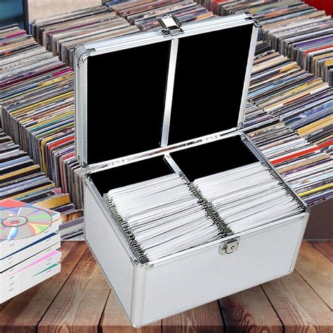 240 Discs Aluminium CD DVD Cases Bluray Lock Storage Box Organizer Free ...