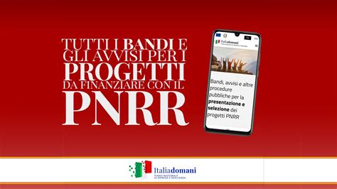 Pnrr Online Sul Portale Italia Domanila Sezione Dedicata Ai Bandi E