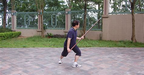 Tai Chi Spear 2 Facing the wind blowing the willow