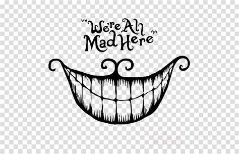 Download We Are All Mad Here Clipart Cheshire Cat Wall Decal Png Image With No Background