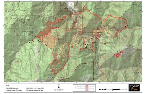 Updated Flat Fire Near Agness Oregon Grows To Over Acres