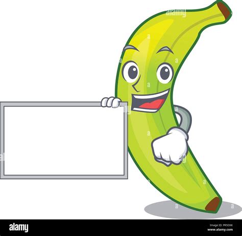 With board green banana cartoon in the market Stock Vector Image & Art - Alamy