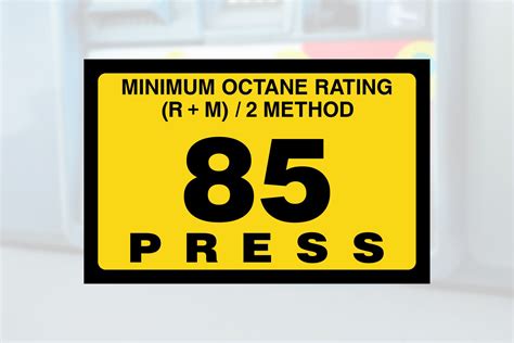 Gilbarco Advantage Octane Rating Decals