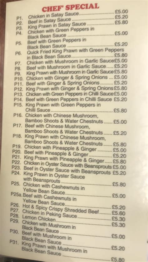 Menu At Golden Dragon Fast Food Uckfield