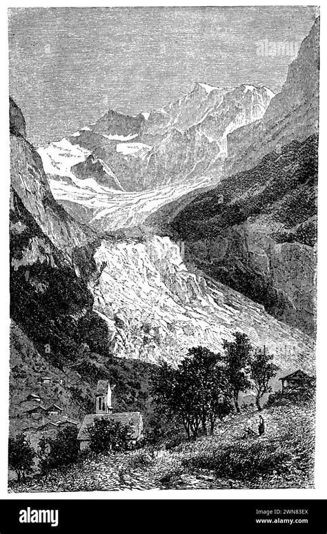 Grindelwald glacier, , (encyclopedia, 1893), Grindelwaldgletscher ...