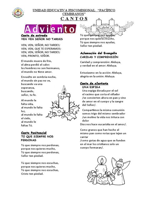 Cantos Adviento | PDF | Oración | eucaristía