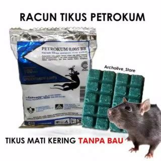 Jual Racun Tikus Petrokum 100 Gram Mati Kering 0 005 BB Insektisida