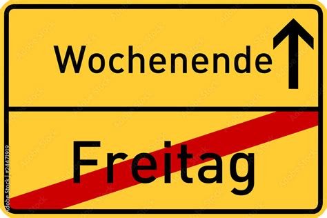 Freitag Wochenende Stock Vektorgrafik Adobe Stock