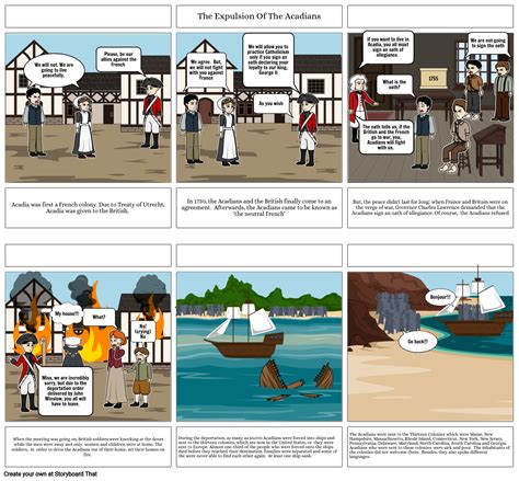 Expulsion of the Acadians Storyboard by 5e4c201d